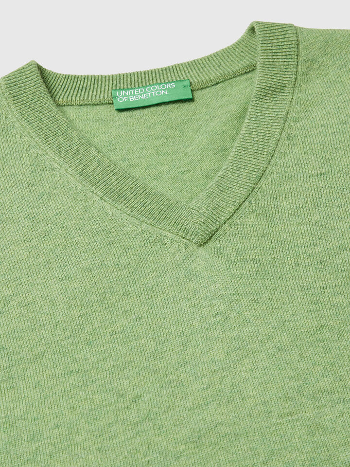 S/L V NECK SWEATER Men image number 3